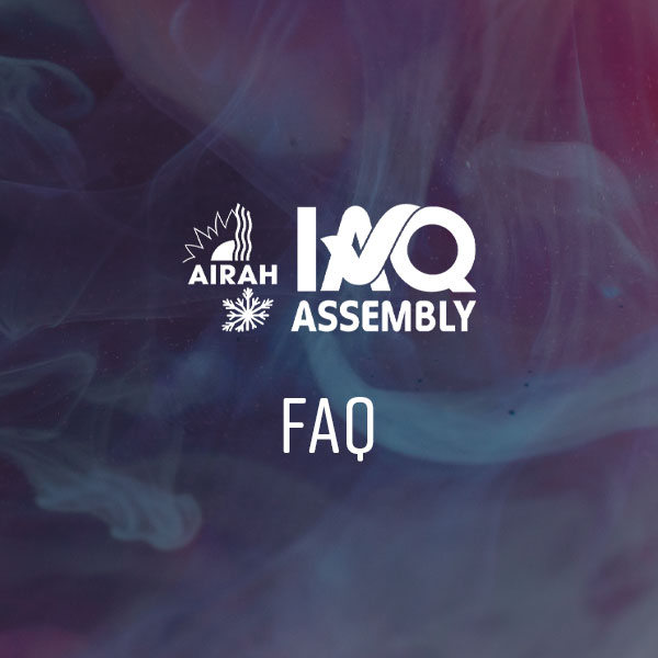 AIRAH Indoor Air Quality Assembly FAQ