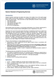 Seismic Restraint of Engineering Services