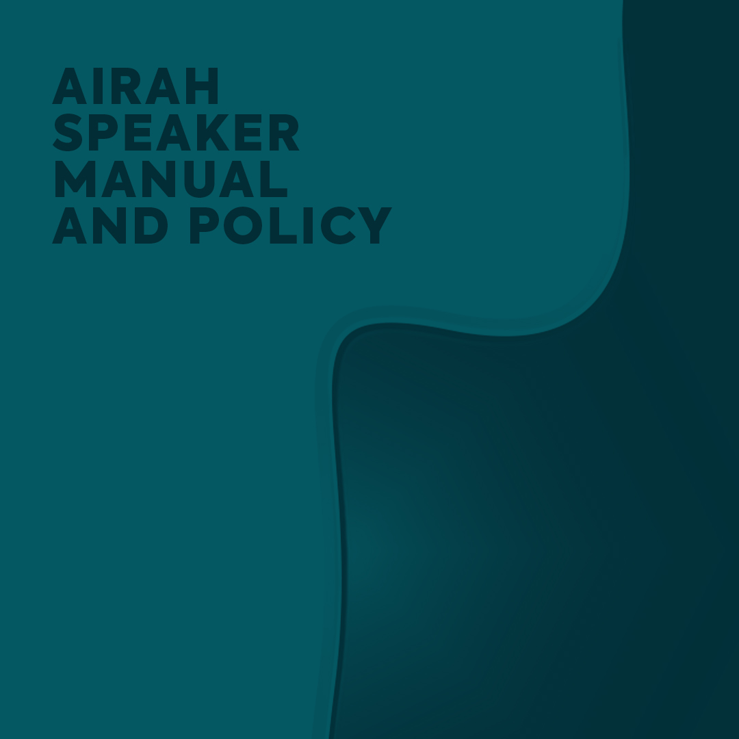AIRAH speaker manual and policy